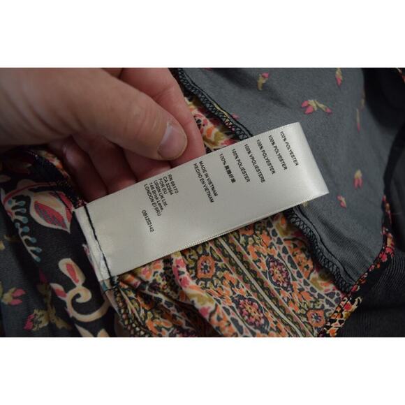Free People Stevie Printed Tunic Dress Tie Back Womens XS Floral Bandana - Picture 6 of 7